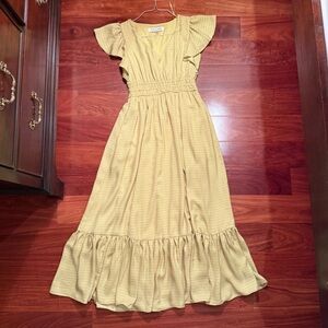 Taylor Chartreuse Midi Dress